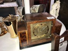 An art deco style striking mantel clock A/F