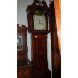 An inlaid Grandfather clock.