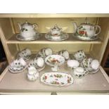 A 32 piece Colcough tea set and a 24 piece Queens tea set