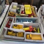 A large quantity of play worn Dinky toys.