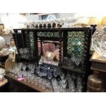 A large quantity of drinking glass sets including 'Gote De Rhone' boxed wine glasses and baby cham