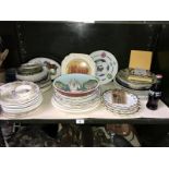 A large quantity of collectors plates