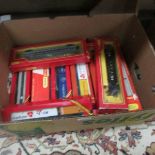 Approximately 16 Hornby carriages, freight liners, car transporters,