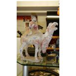 A Tang Dynasty camel and rider, 618-906 AD.