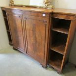 A mahogany 2 door book case.