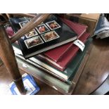 8 stamp albums with stamps