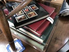 8 stamp albums with stamps