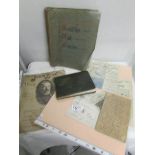 A collection of WW1 air service memorabilia including autograph album with pictures,