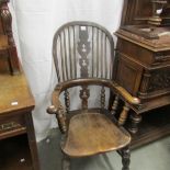 A Victorian Windsor chair.