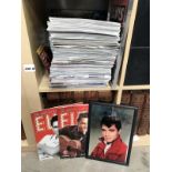 A quantity of Elvis memorabilia including magazines, Mirror issues 1-90 etc.