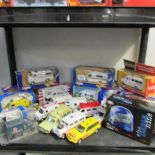 A collection of UK and European diecast ambulances.