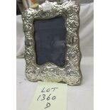 A silver photograph frame.