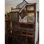 A magnificent bamboo arts and crafts style cabinet/dresser.