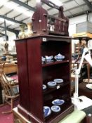 2 pedestal book cases and a magazine rack