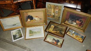 9 assorted painting from the first half of the 20th century.