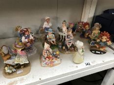 A collection of 8 Paintbox Poppets figures including Monday's child & Yuletide logs & 4 All for