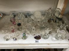 A collection of glass figures