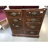 A pair of matching kneehole desk drawers (no desk top)