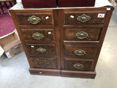 A pair of matching kneehole desk drawers (no desk top)