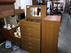 A 3 piece bedroom set comprising of dressing table,