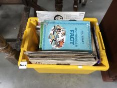 A mixed lot of LP's and books