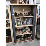 An office storage cupboard with roller doors