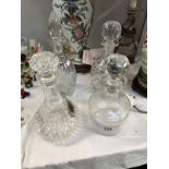 4 glass decanters