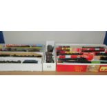 10 '00' gauge locomotives and tenders.