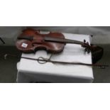 A good old violin, stamped HOPF, complete with bow (bow a/f).