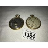 2 gold plated pocket watches.