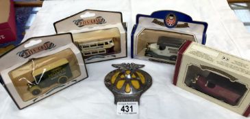 4 boxed Days Gone cars & an AA badge