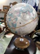 A 12" globe on stand