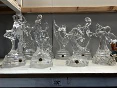 A collection of Royal crystal rock figurines