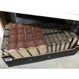 A box of books including Cassells book of knowledge & Ogilvies Imperial dictionary etc.