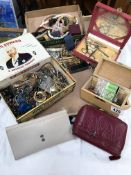 A quantity of costume jewellery etc.