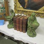 A pair of Grecian style garden figures/bookends.