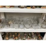 A large collection of glass & crystal
