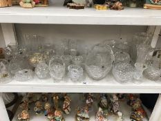 A large collection of glass & crystal