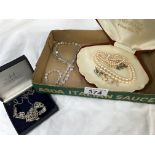 3 costume jewellery necklaces (2 are boxed)