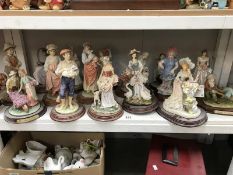 A collection of Leonardo figurines including Mischief & Wine Lovers etc.