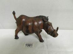 A carved wood wild boar, a/f.