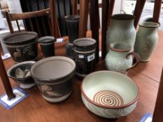 10 pieces of Denby ware