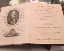 2 volumes 'A Natural History' by George Louis Le Clerc, Count of Buffon.
