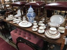 A Royal Grafton fine bone china dinner set with a large serving plate, tureens, soup bowls,