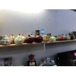 A large collection of novelty storage/condiment jars including Sylvac etc.