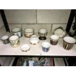 A collection of Jersey pottery vases