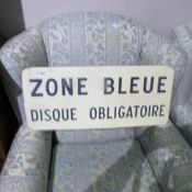 A French enamel sign.