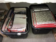 2 boxes of Manchester United programmes