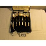 A cased set of 6 silver teaspoons, Angora Silver Co., 1941, Sheffield.