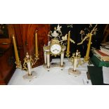 A 3 piece clock garniture.